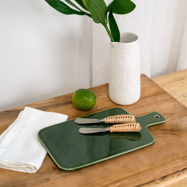 Green Ceramic Serving Board