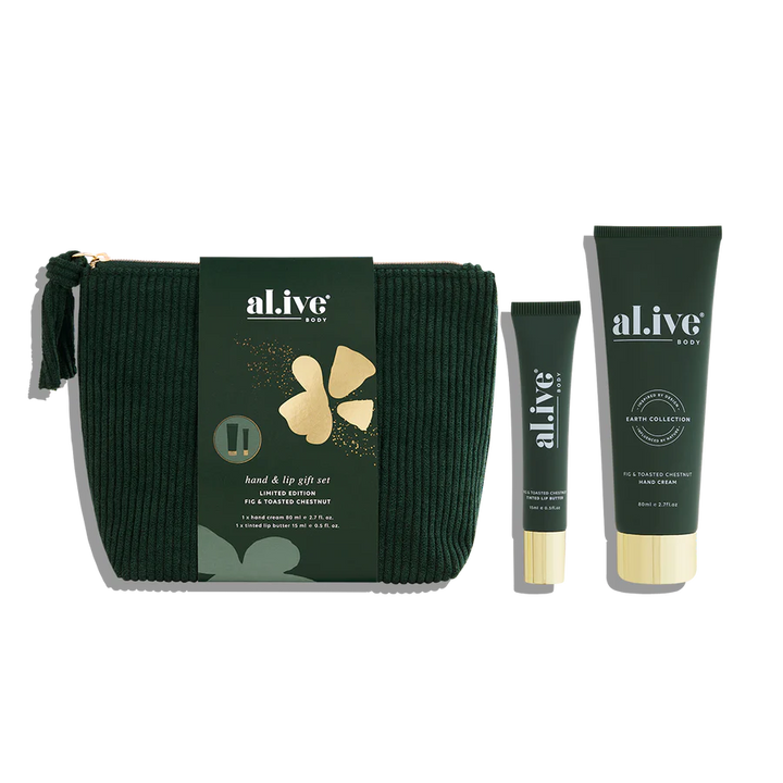 Al.ive Hand & Lip Gift Set: Fig & Toasted Chestnut