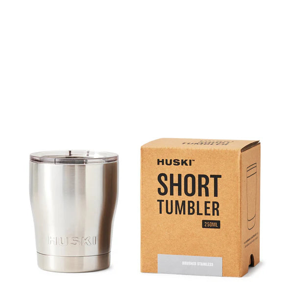 Huski Short Tumbler: Brushed Stainless