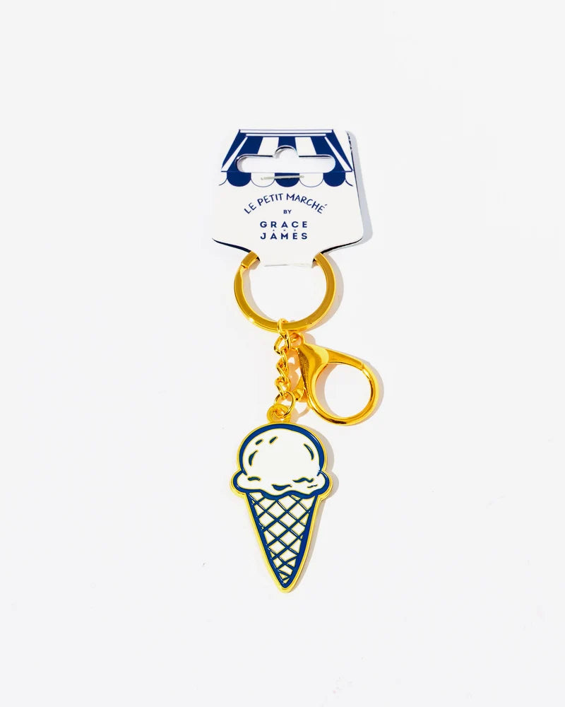 Ice Cream Cone Keyring