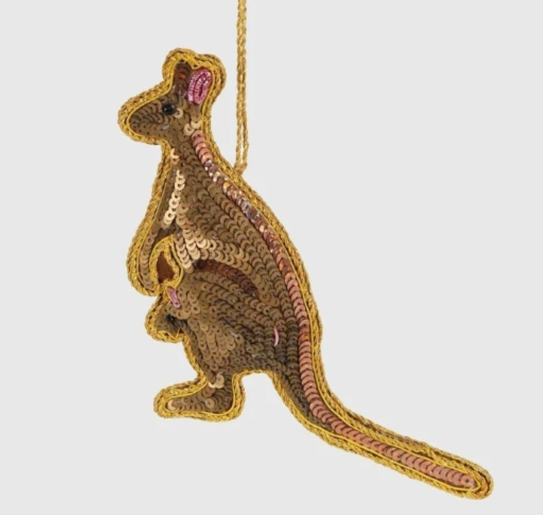 Kangaroo Sequin Ornament