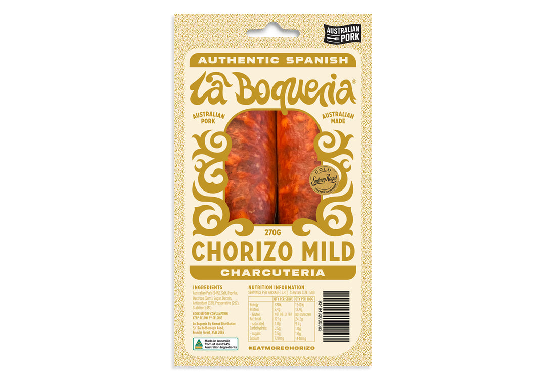 Packaged chorizo mild with &