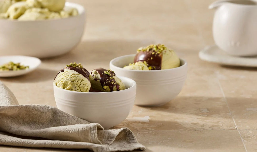 Le Creuset Stoneware Set of 3 Serving Bowls: Brioche