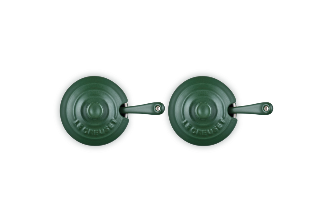 Le Creuset Set of 2 Condiment Pots with Spoons: Foret
