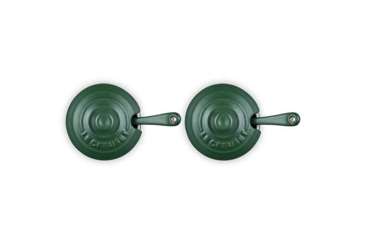 Le Creuset Set of 2 Condiment Pots with Spoons: Foret