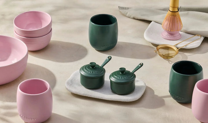 Le Creuset Set of 2 Condiment Pots with Spoons: Foret