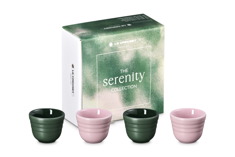 Le Creuset Set of 4 Egg Cups: Foret &amp; Sugar Pink