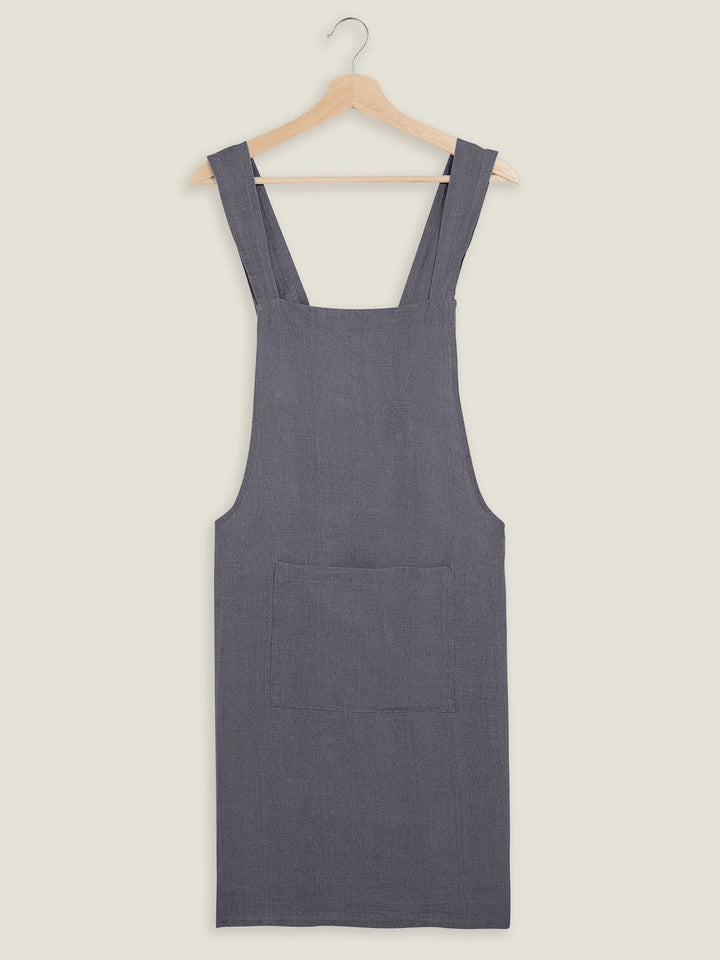 Carlotta & Gee Linen Apron: Denim