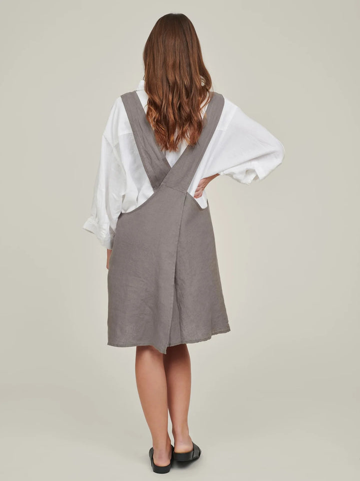 Carlotta & Gee Linen Apron: Storm