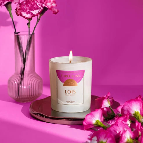 Lois Crystal Candle of Healing - Peach Blossom