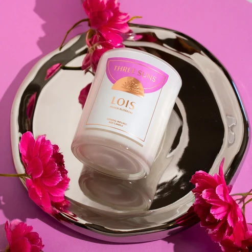 Mini Lois Crystal Candle of Healing - Peach Blossom