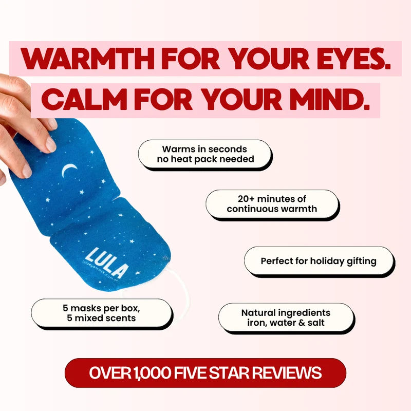 Lula Christmas Mixed Box of 5 Self Warming Eye Masks