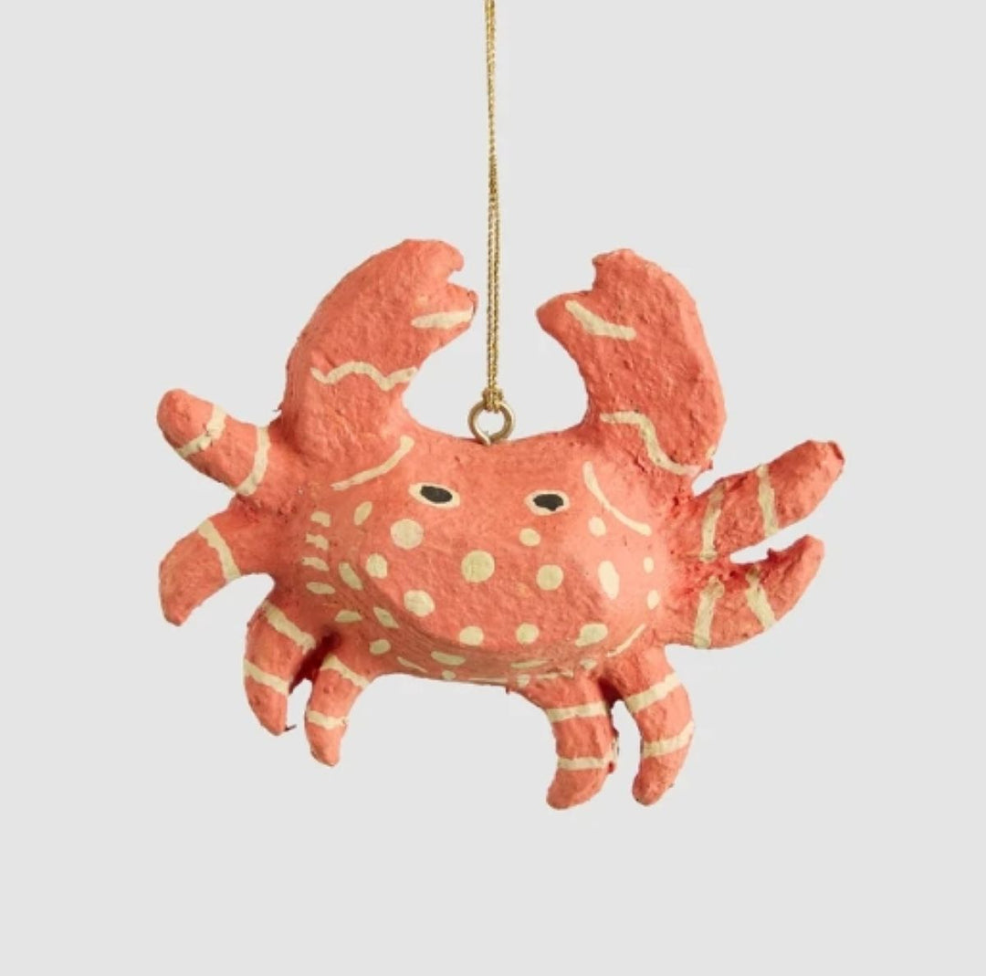 Mache Crab Ornament
