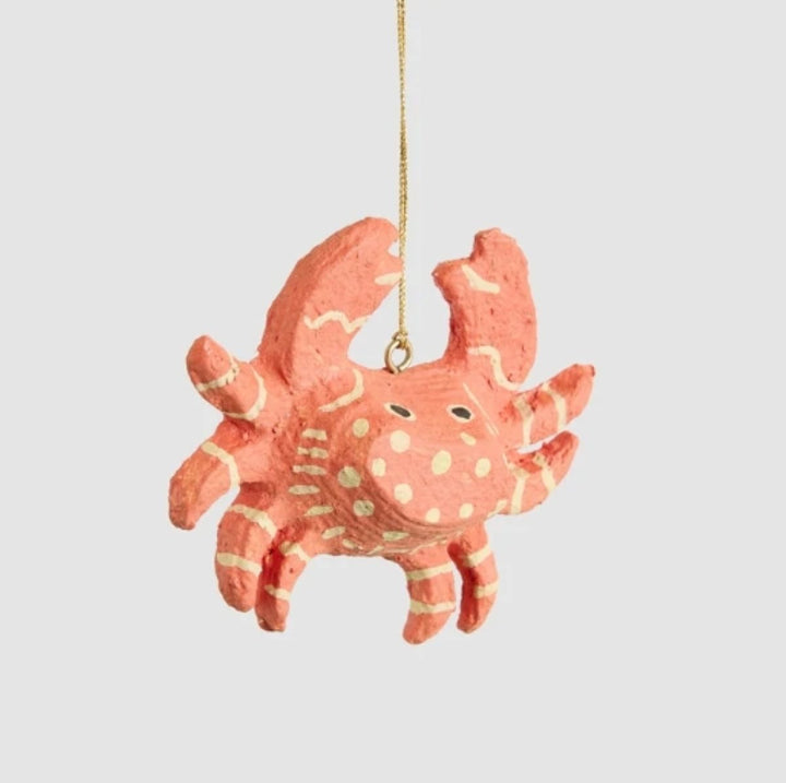 Mache Crab Ornament