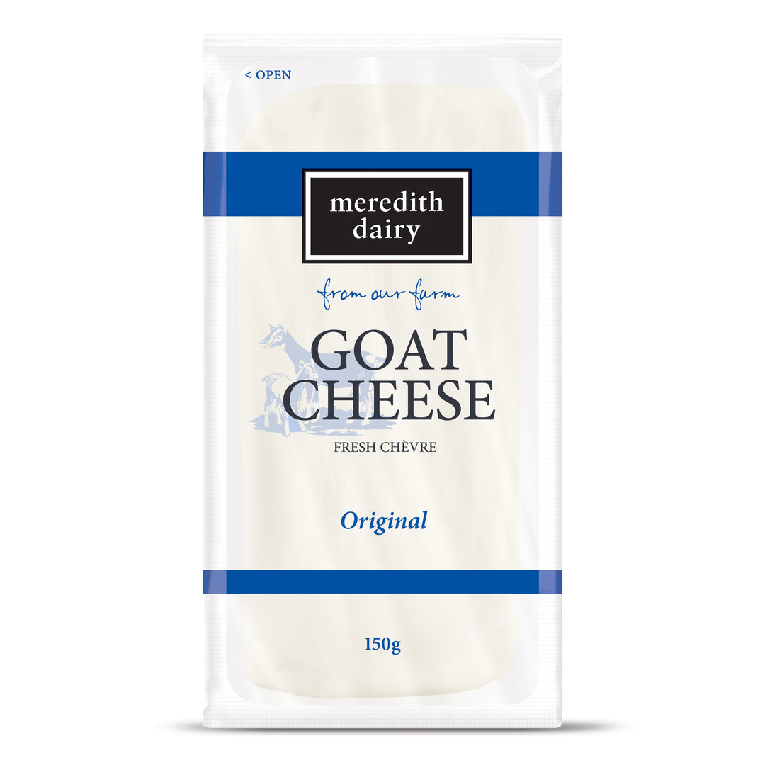 Meredith dairy chevre in packaging on a white background