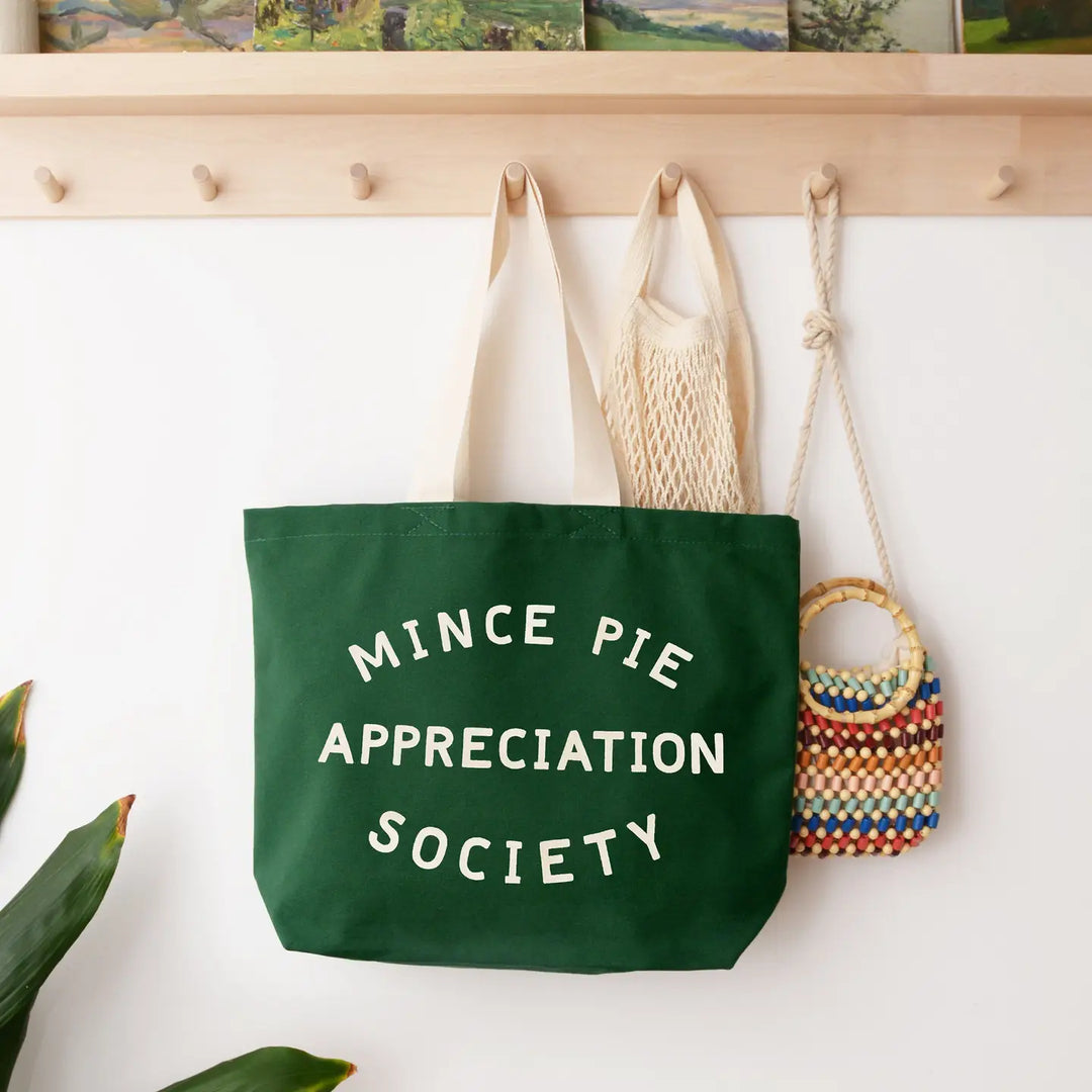 Mince Pie Appreciation Society - Forest Green Tote Bag