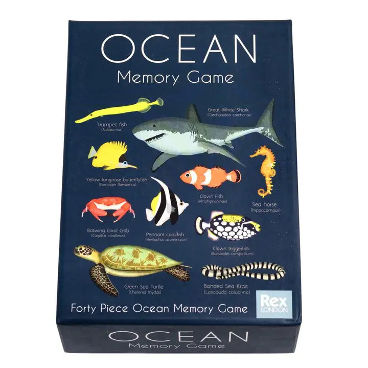 A blue box of Ocean memory game
