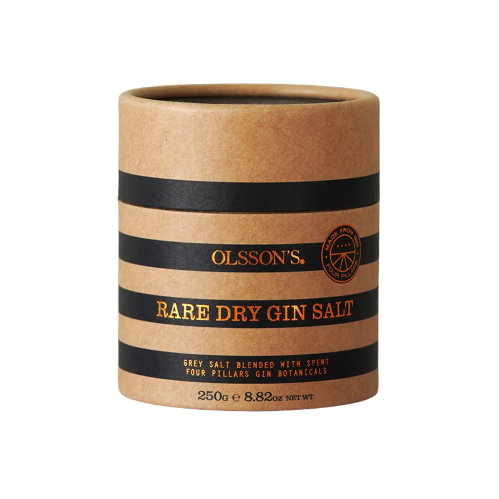 Kraft paper container with black stripes and &