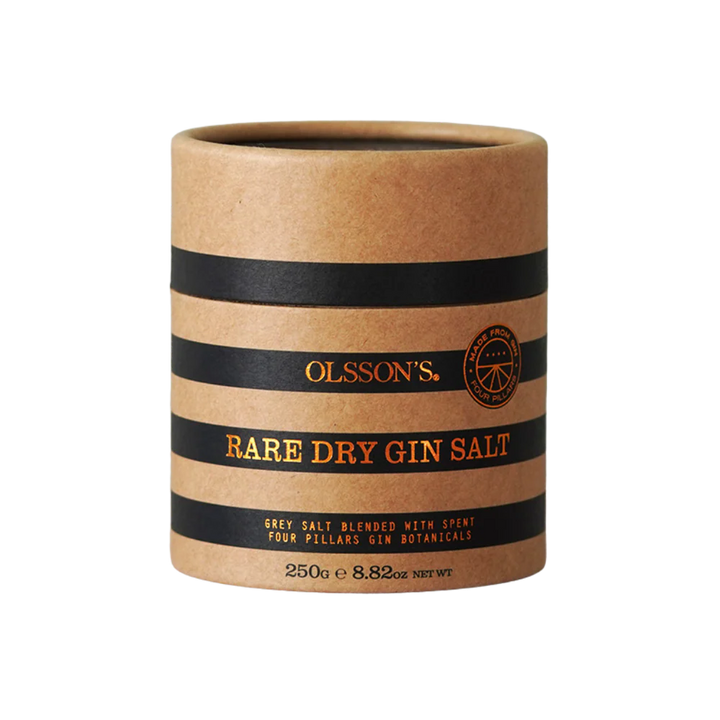 Kraft paper container with black stripes and &
