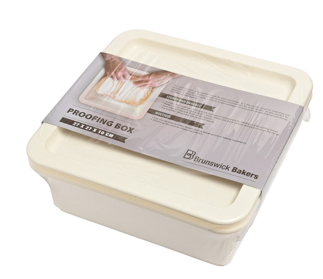 Proofing box with a label on a white background