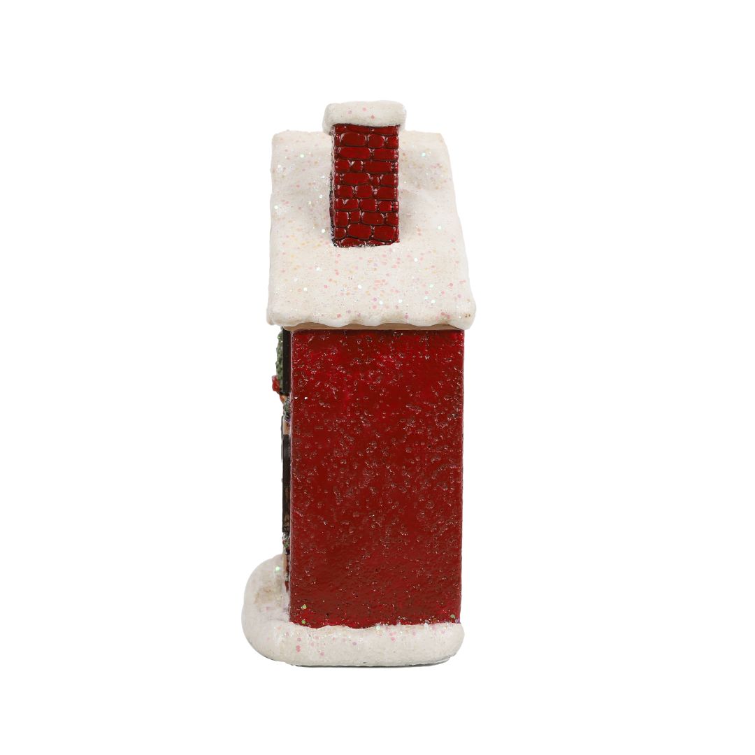 Resin Light-Up Village Brick House