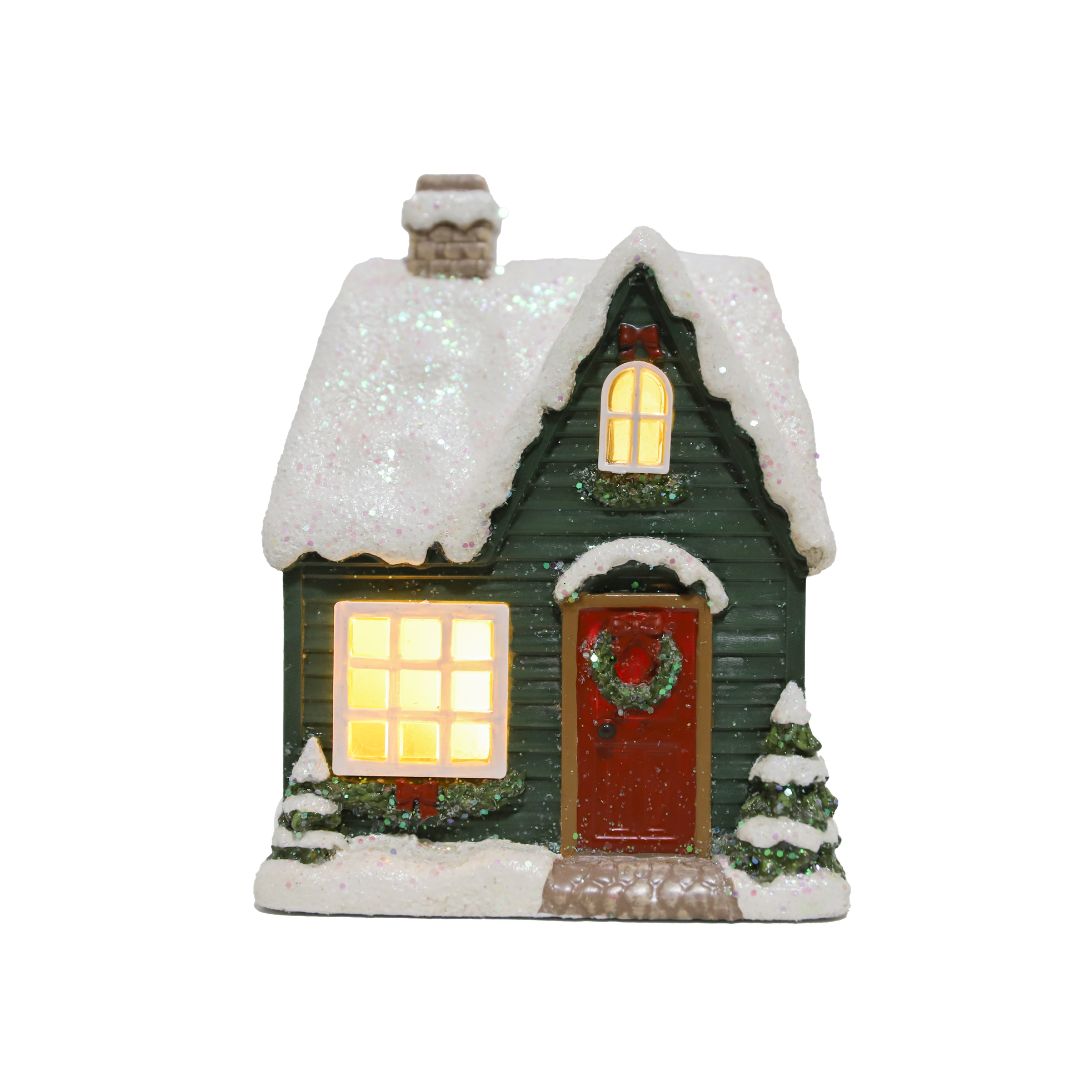 Resin Light-Up Village Cottage