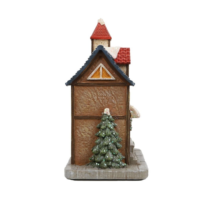 Resin Light-Up Village House with General Store