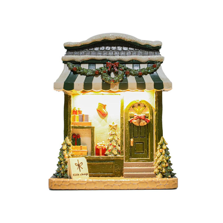 Resin Light-Up Village House with Gift Store