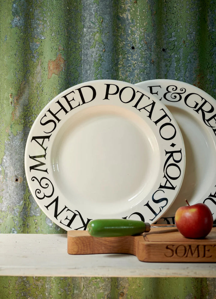 Black Toast Roast Chicken Plate 10.5"