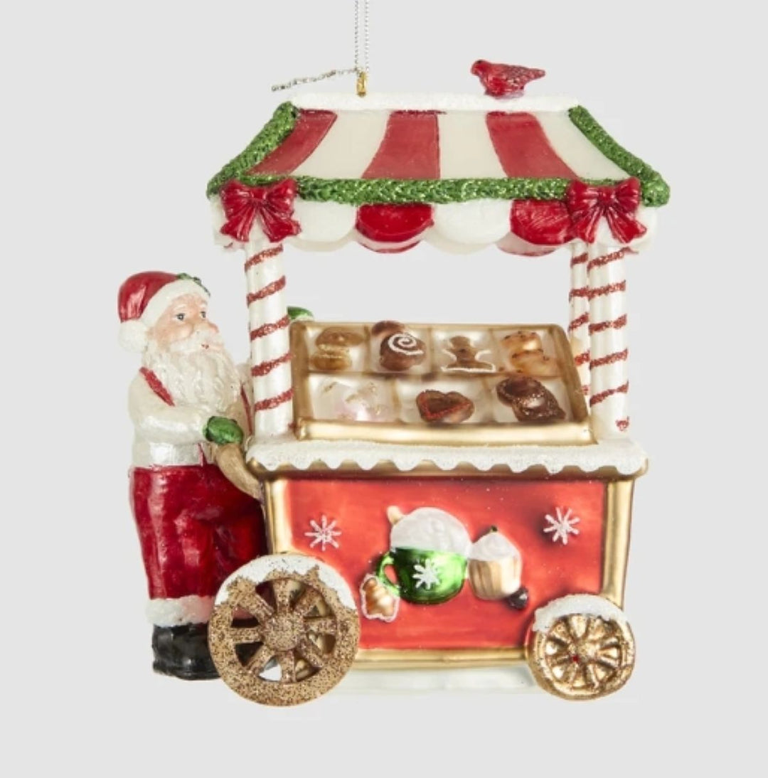 Santa &amp; Cart Ornament