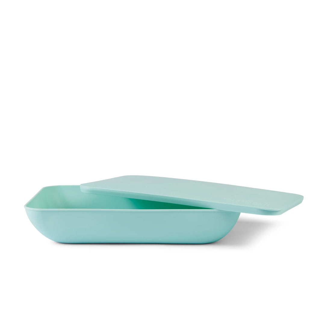 Put a Lid On It Rectangle Serving Platter: Mint