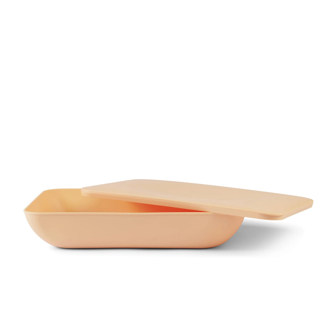 Put a Lid On It Rectangle Serving Platter: Peach