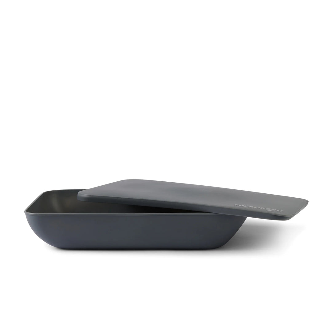 Put a Lid On It Rectangle Serving Platter: Pepper