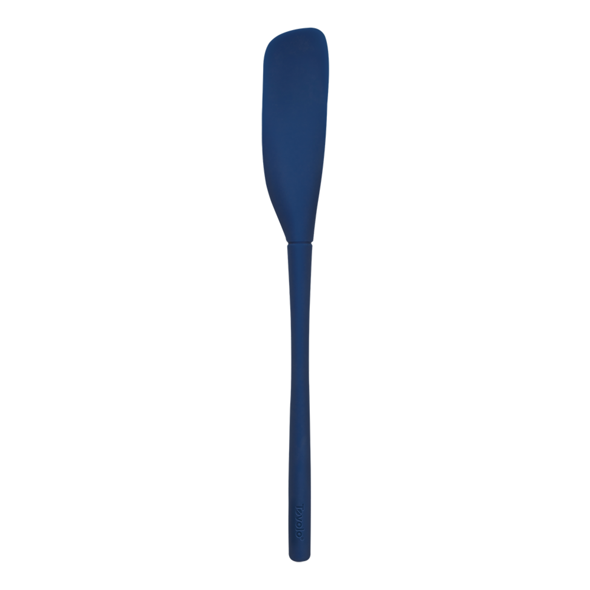 Blue spatula on a white background
