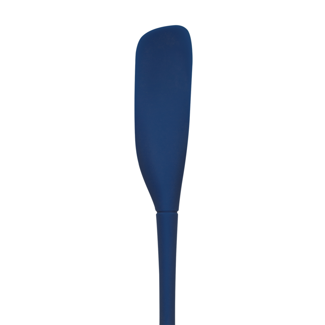 Blue spatula on a white background