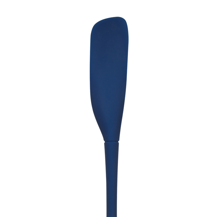 Blue spatula on a white background
