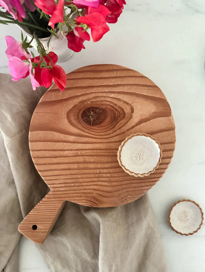 Small Thick Round Serving Board