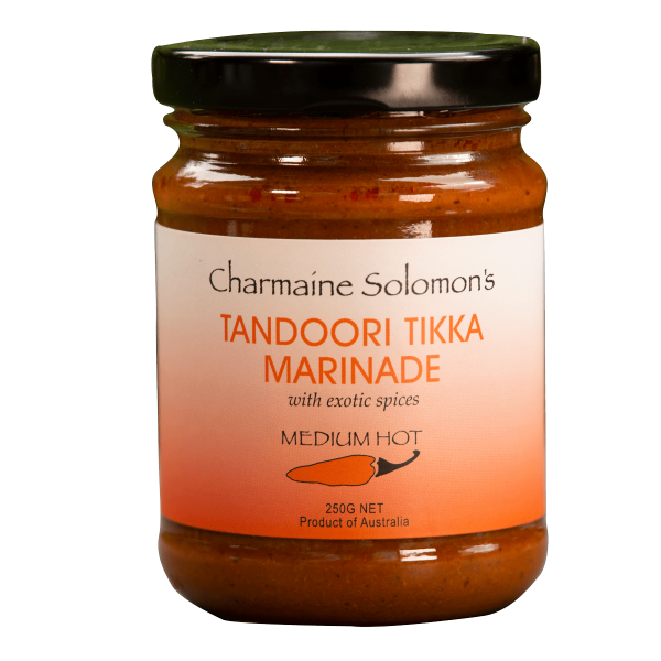 Jar of Charmaine Solomon's Tandoori Tikka Marinade on a white background