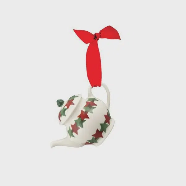 Christmas Stars Tiny Teapot Decoration *ARRIVING NEXT WEEK*