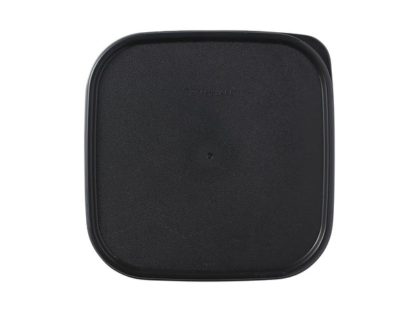 Black square lid on a white background