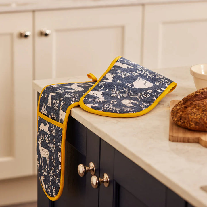 Ulster Weavers Navy Forest Friends Double Oven Glove