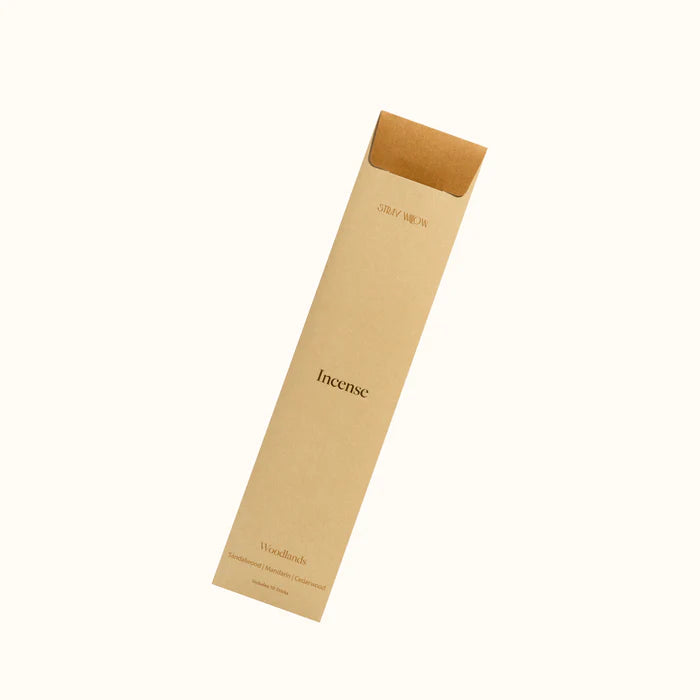 A yellow packet of incense sticks on a white background