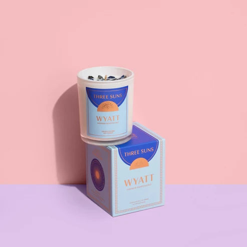 Mini Wyatt Crystal Candle of Strength - Japanese Honeysuckle